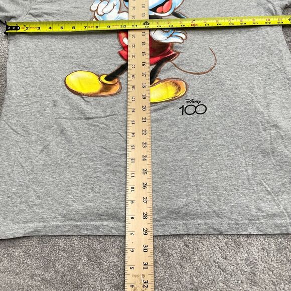 Disney Mickey Mouse Graphic T-Shirt Mens XL Gray Crew Neck Short Sleeve Tee Top - Picture 8 of 11